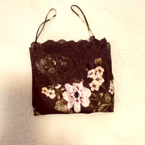 I.N.C International Women's Autumn Floral Lace Trim Long Nightgown. Size S - Picture 7 of 11